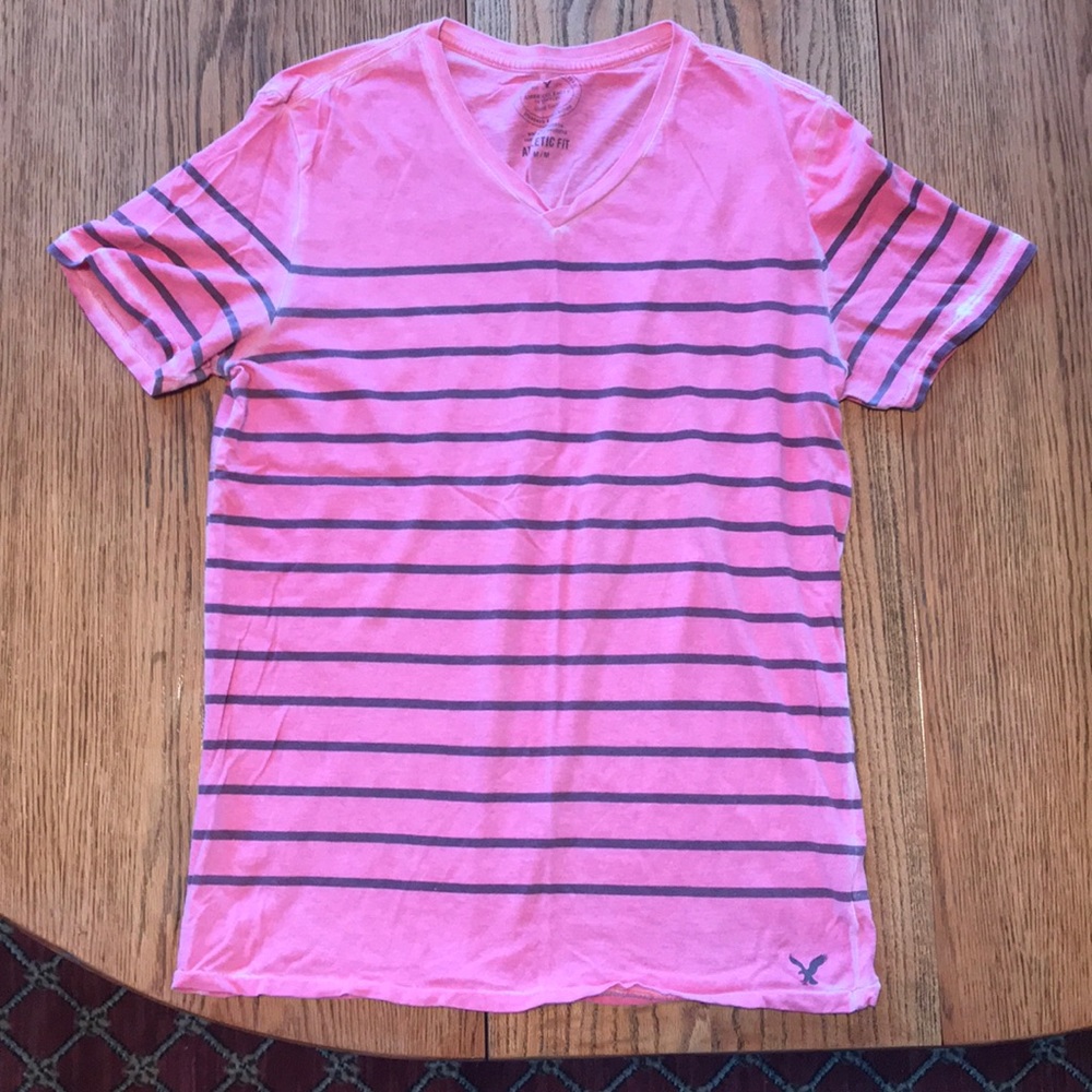 Striped v-neck